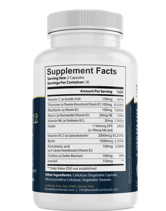 Vitamin B-12 Complex - with Choline & Inositol